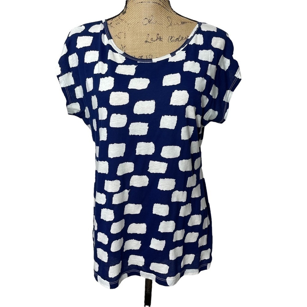 Anthropologie Porridge Sustainable Cotton Printed Square Abstract Blouse
